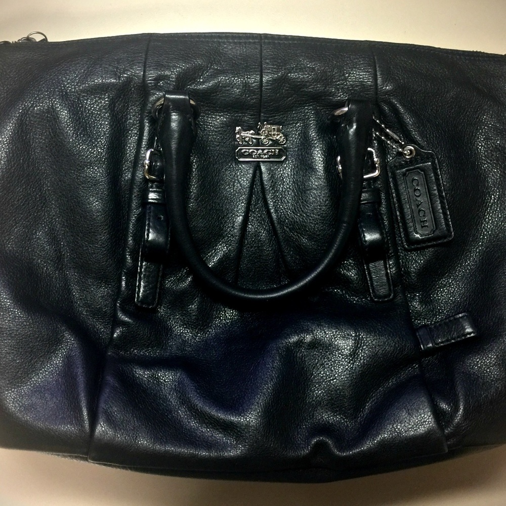 COACH Madison Juliette Black Leather Purse/Satchel